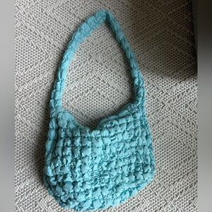 Quilted Puffy Crossbody Messenger Bag